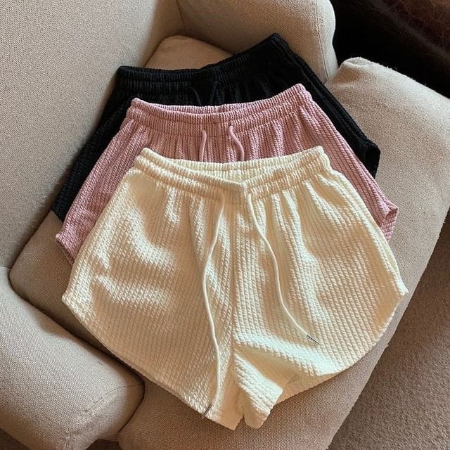 Plain Waist Drawstring Shorts