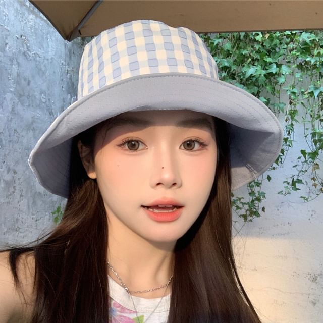 Bucket Hat Plaid Reversible