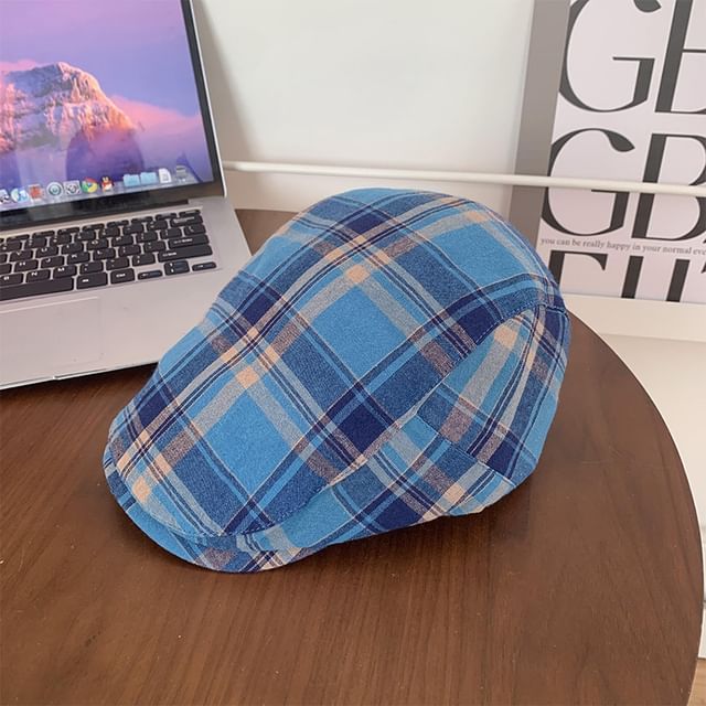 Plaid Flat Cap
