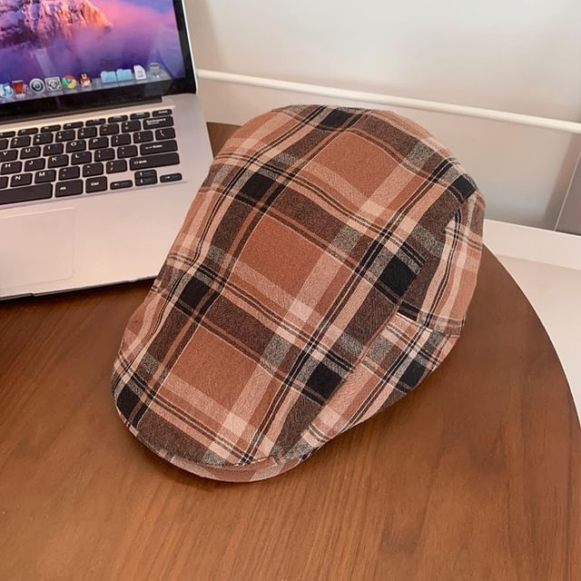 Plaid Flat Cap