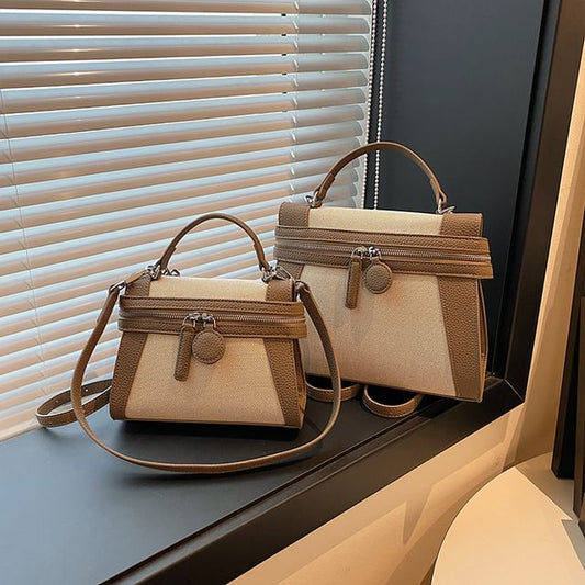 Top Bag Crossbody Two Handle Tone