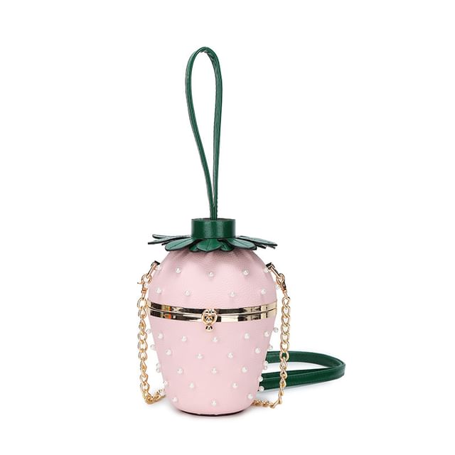 Bucket Chain Strap Strawberry Bag