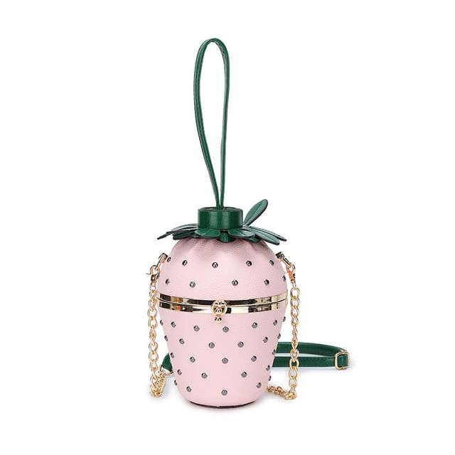 Bucket Chain Strap Strawberry Bag
