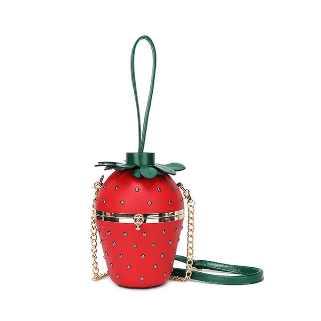 Bucket Chain Strap Strawberry Bag