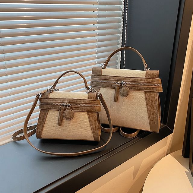 Top Bag Crossbody Two Handle Tone