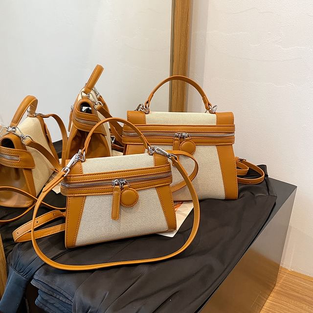 Top Bag Crossbody Two Handle Tone