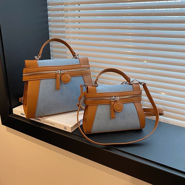 Top Bag Crossbody Two Handle Tone