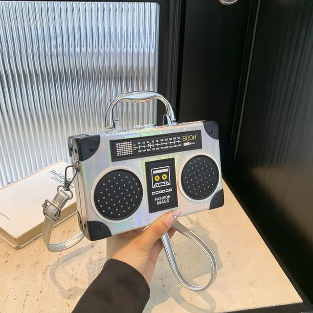 Crossbody Handle Box Top Radio Bag