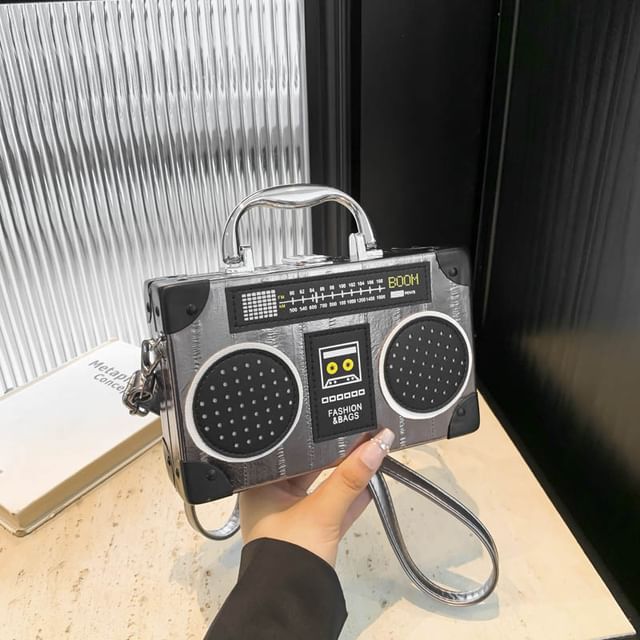 Crossbody Handle Box Top Radio Bag