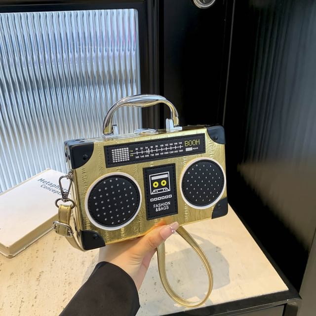 Crossbody Handle Box Top Radio Bag