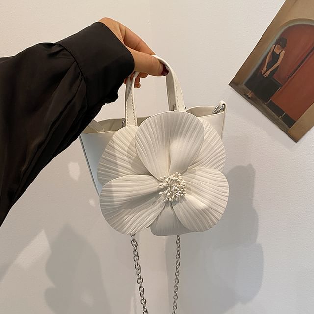 Bucket Chain Set: Strap Pouch Flower + Bag