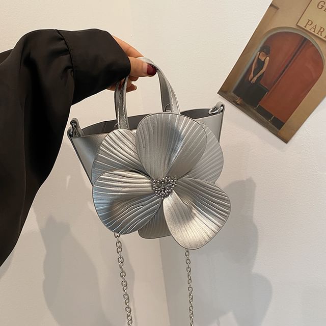 Bucket Chain Set: Strap Pouch Flower + Bag