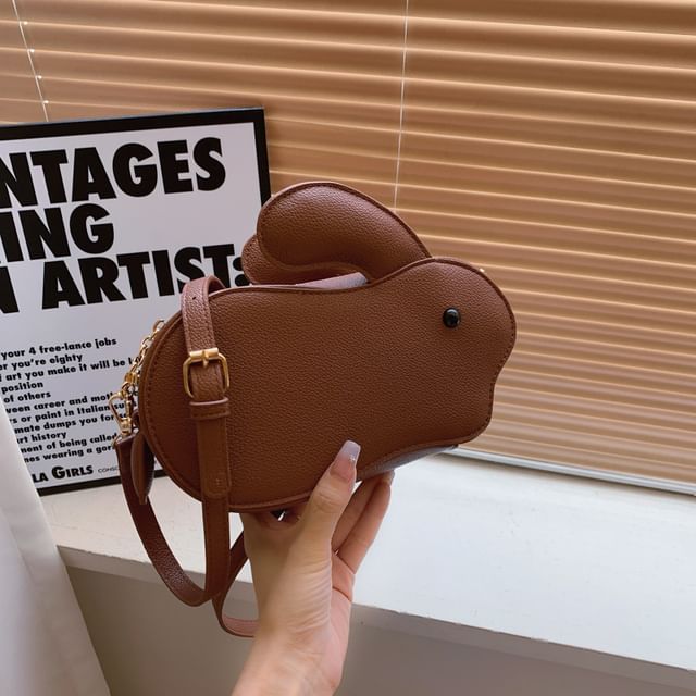 Bag Crossbody Leather Rabbit Faux