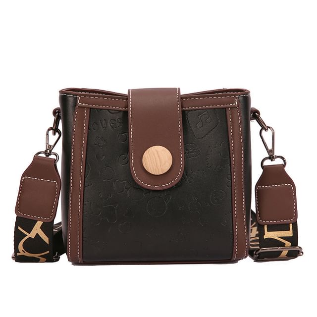 Bucket Faux Leather Bag Patterned