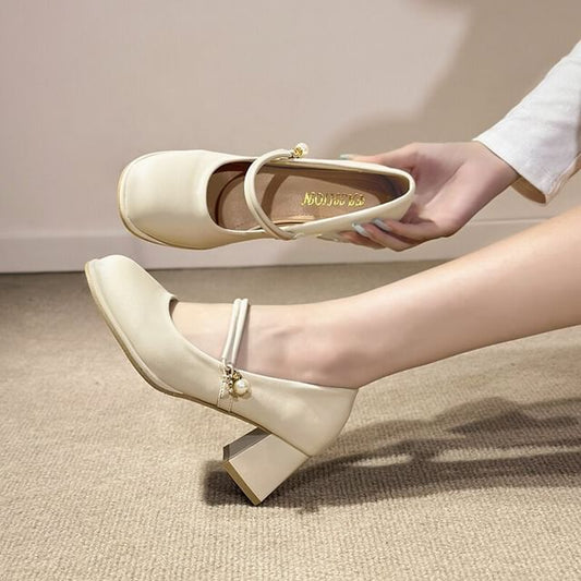 Pumps Jane Mary Heel Block