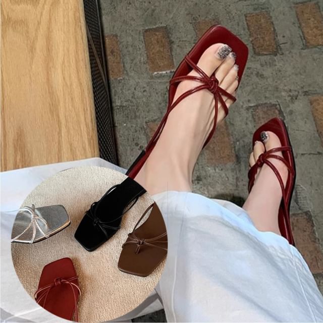Knotted Thong Sandals