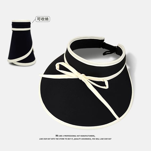 Sun Decoration Bow Visor Hat With