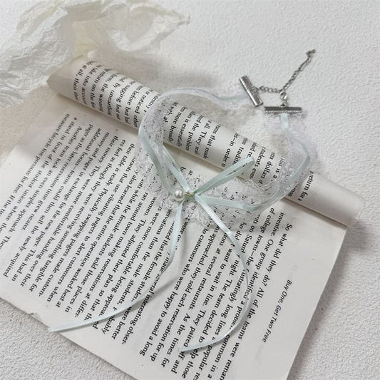 Lace Butterfly / Choker Drop Earring Bow Cross