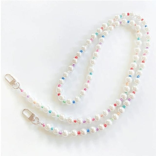 Pearl Lanyard Phone Faux
