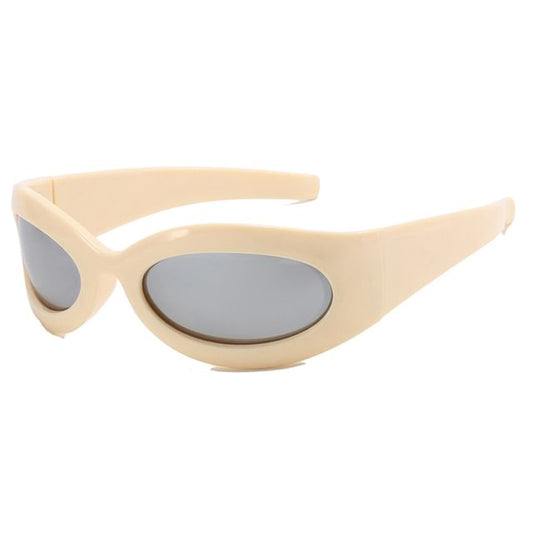 Oval Rimmed Thick Sunglasses