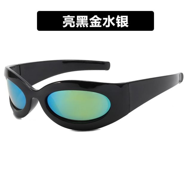 Oval Rimmed Thick Sunglasses