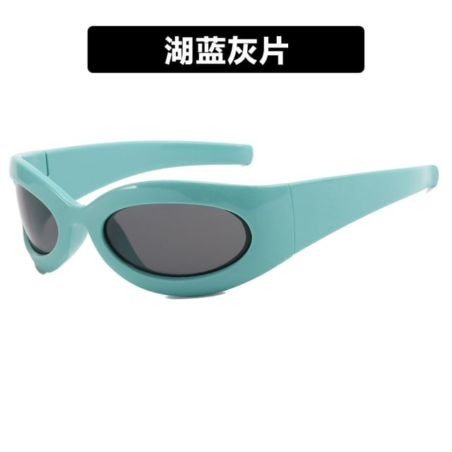Oval Rimmed Thick Sunglasses