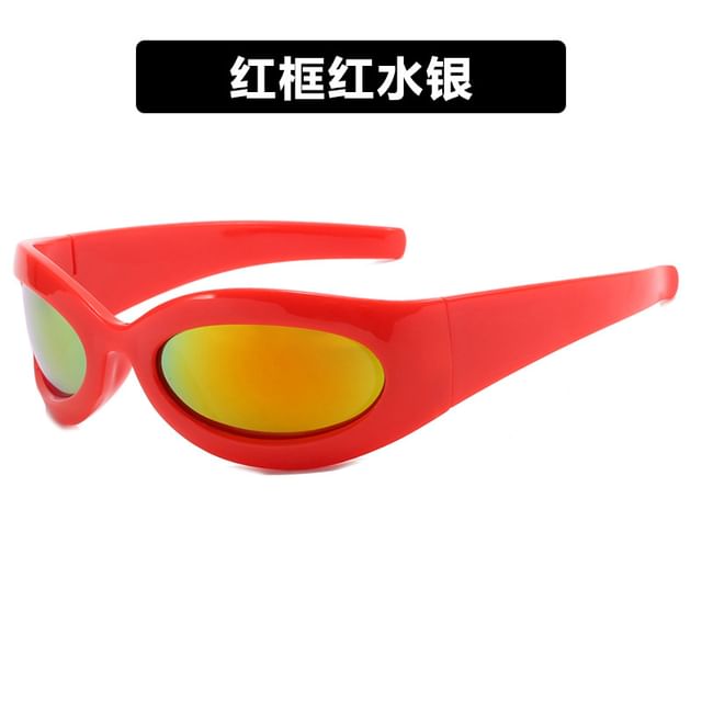 Oval Rimmed Thick Sunglasses