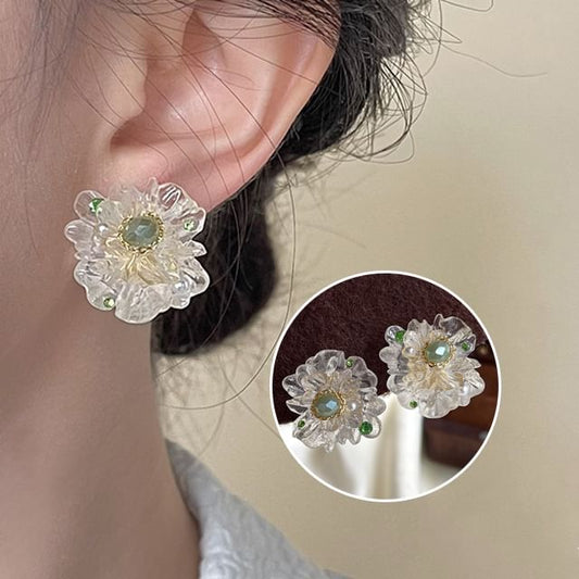 Earring Clip Flower On