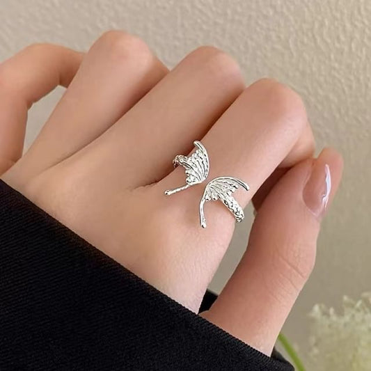 Butterfly S925 Sterling Silver Open Ring