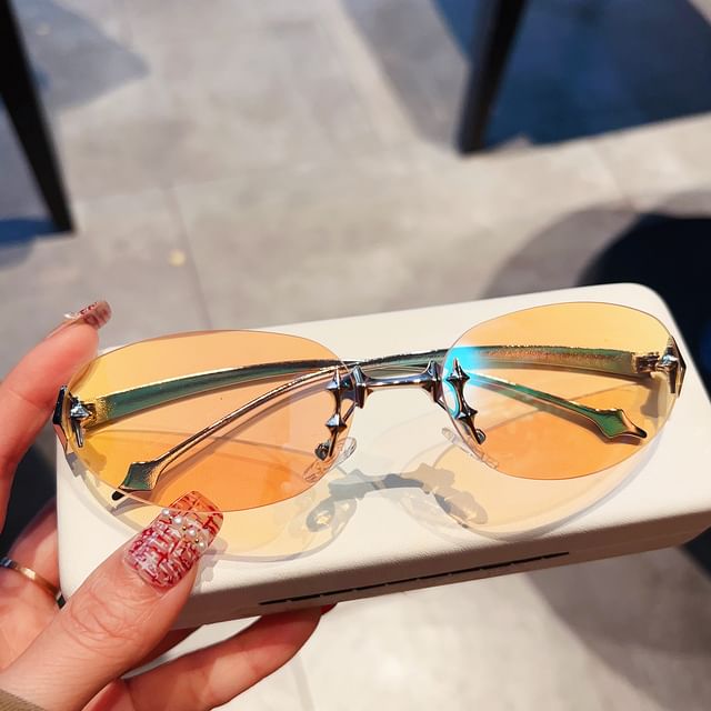 Sunglasses Oval Rimless