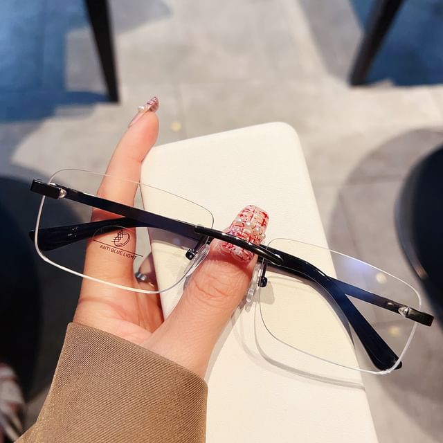 Rimless Glasses Square