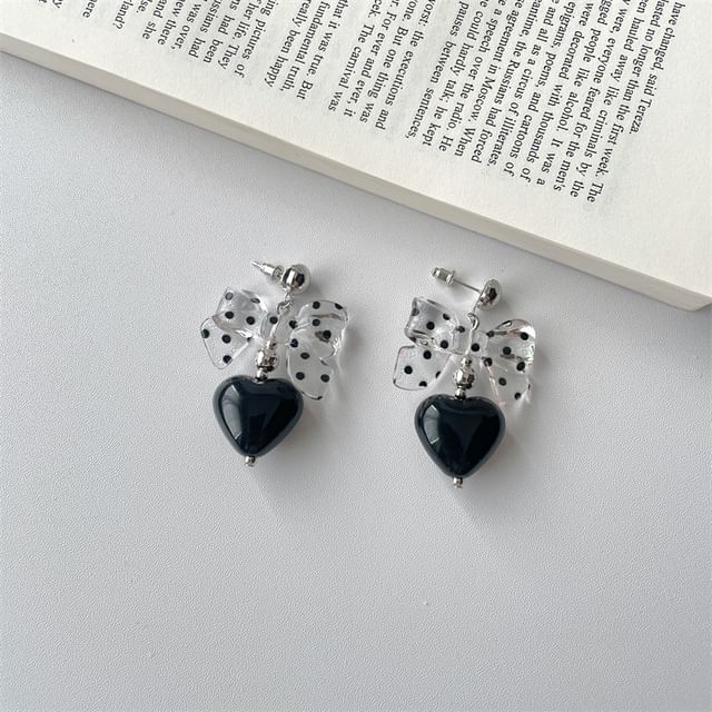 Accent / Necklace Drop Heart Earring