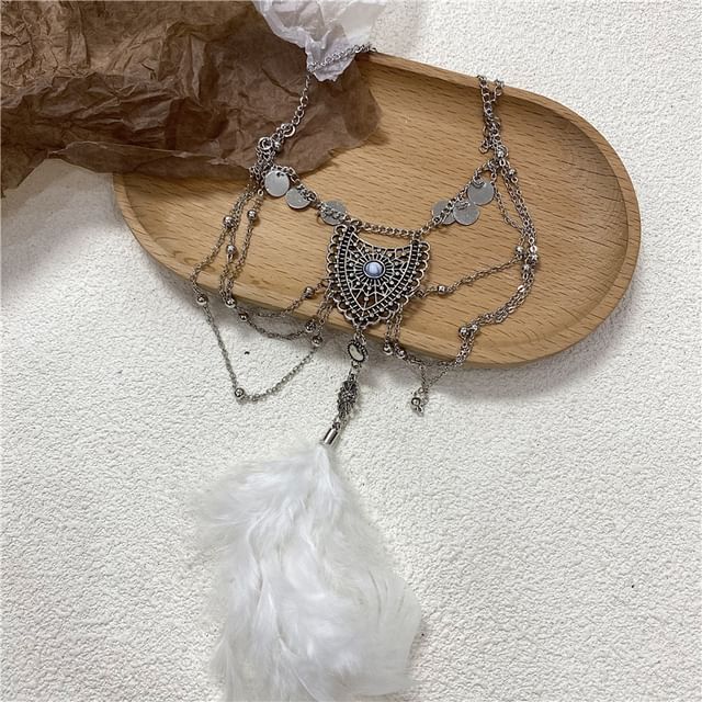 Rhinestone Chained Armlet