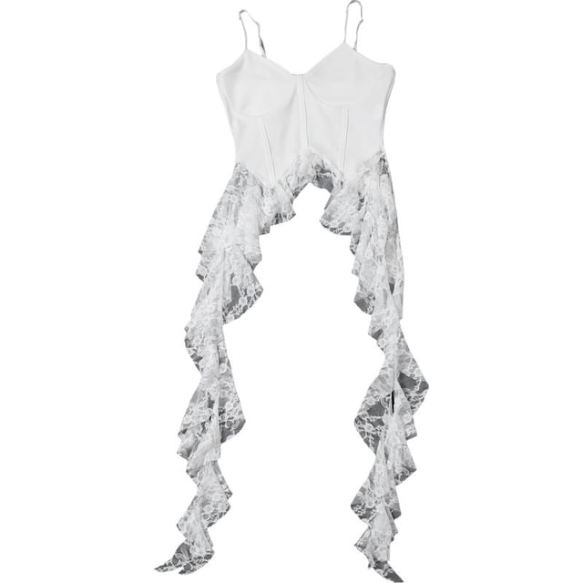 Ruffled Lace V-Neck Camisole