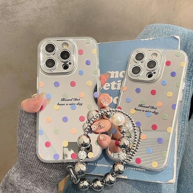 Mirrored / Dot Set Polka Strap Phone Case