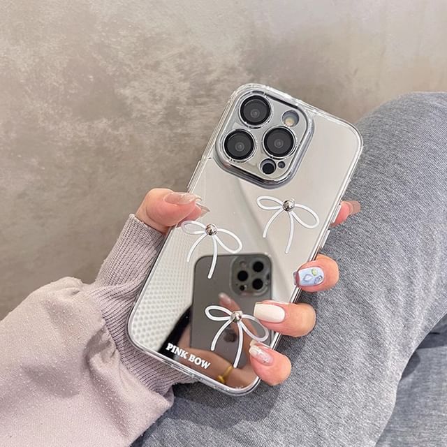 Phone Bow Mirrored Case