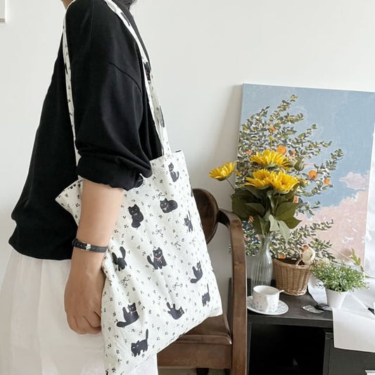 Bag Shopper Print Cat