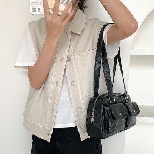 Multi-Pocket Tote Bag Plain