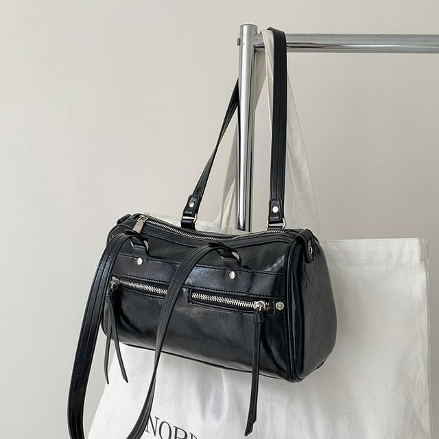 Bag Leather Faux Tote Plain