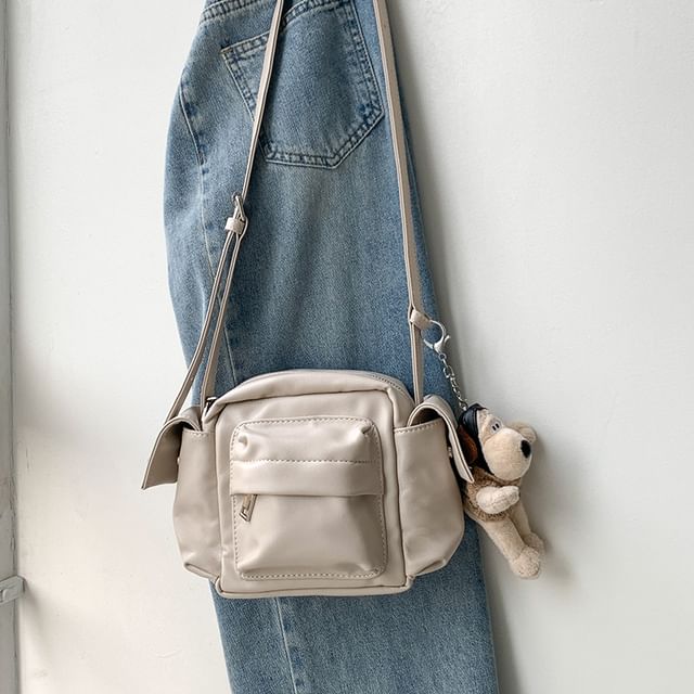 Plain Bag Faux Crossbody Leather