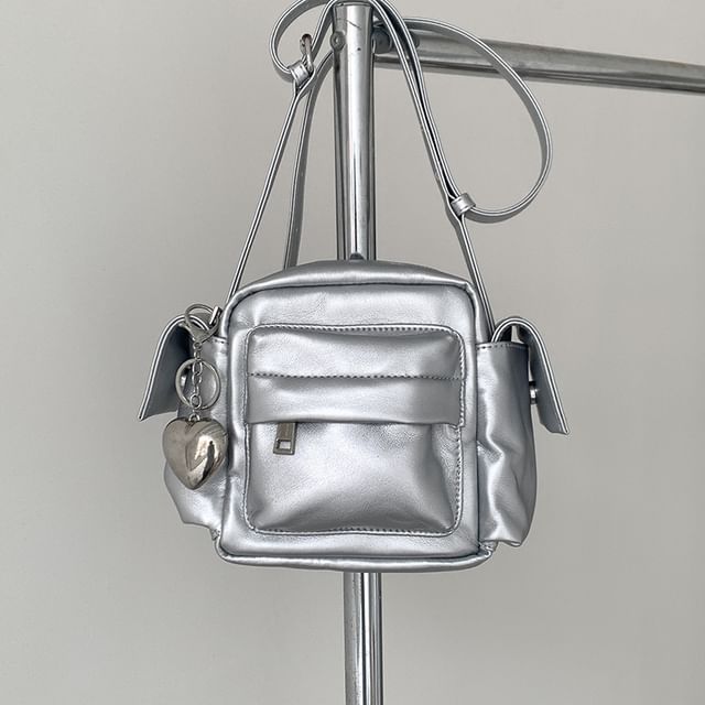 Plain Bag Faux Crossbody Leather