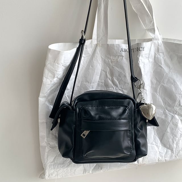 Plain Bag Faux Crossbody Leather