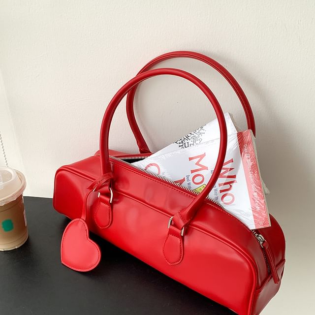 Bag Shoulder Faux Plain Leather