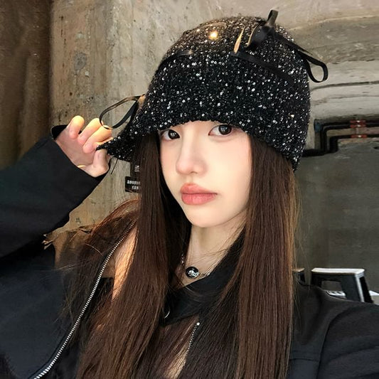 Beanie Sequin Bow