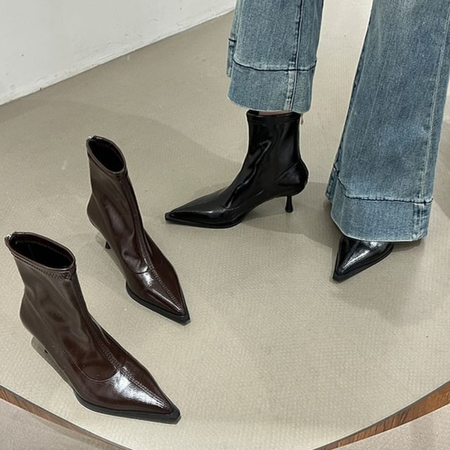 Short Boots Stiletto Pointy Heel