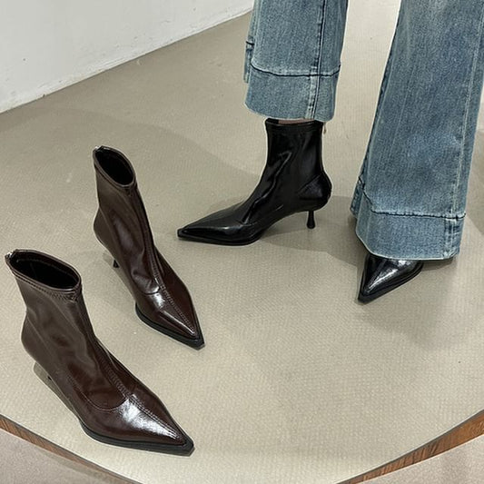 Short Boots Stiletto Pointy Heel