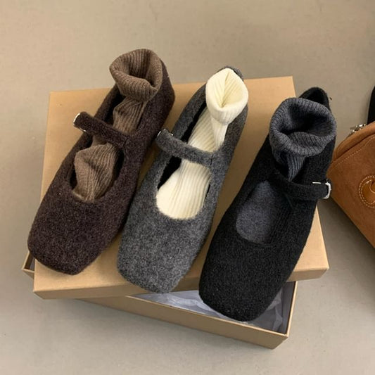 Jane Square-Toe Flats Mary