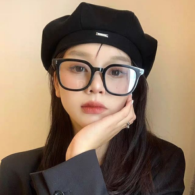 Wool Blend Plain Beret