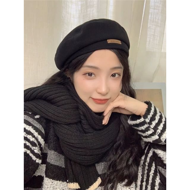 Wool Blend Plain Beret