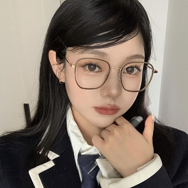 Metal Frame Square Glasses